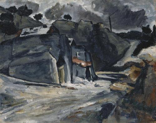 Paul Cezanne Paysage provencal, or Rochers a L'Estaque, or Masures sous la neige Norge oil painting art